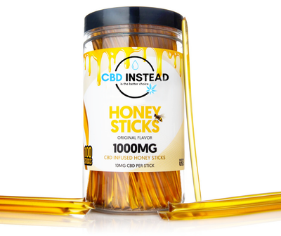 CBD Honey Sticks - 1000mg (100 Pack)